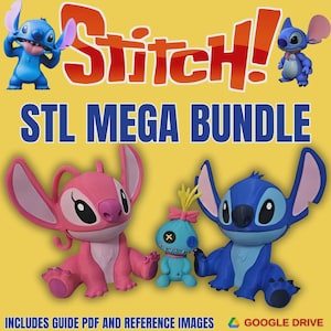 Stitch STL Mega Bundle – 3D Print Models for Kids & DIY
