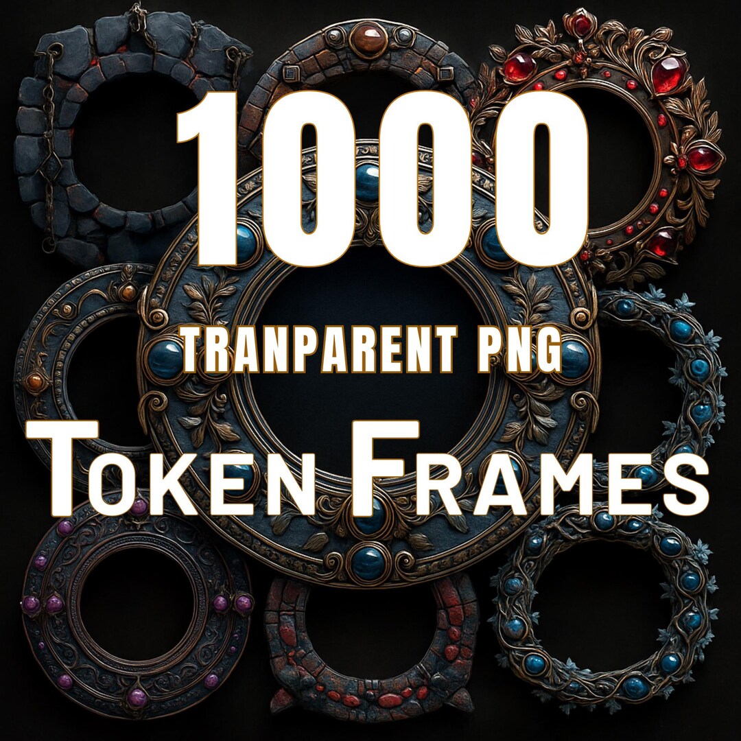 1000 RPG Token Pack | Fantasy Printable Token Frames | D&D Character ...