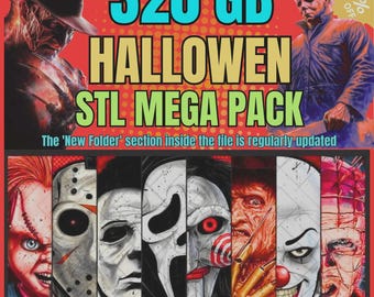 320GB STL Vault Bundle | Halloween Themed 3D Printable STL Pack