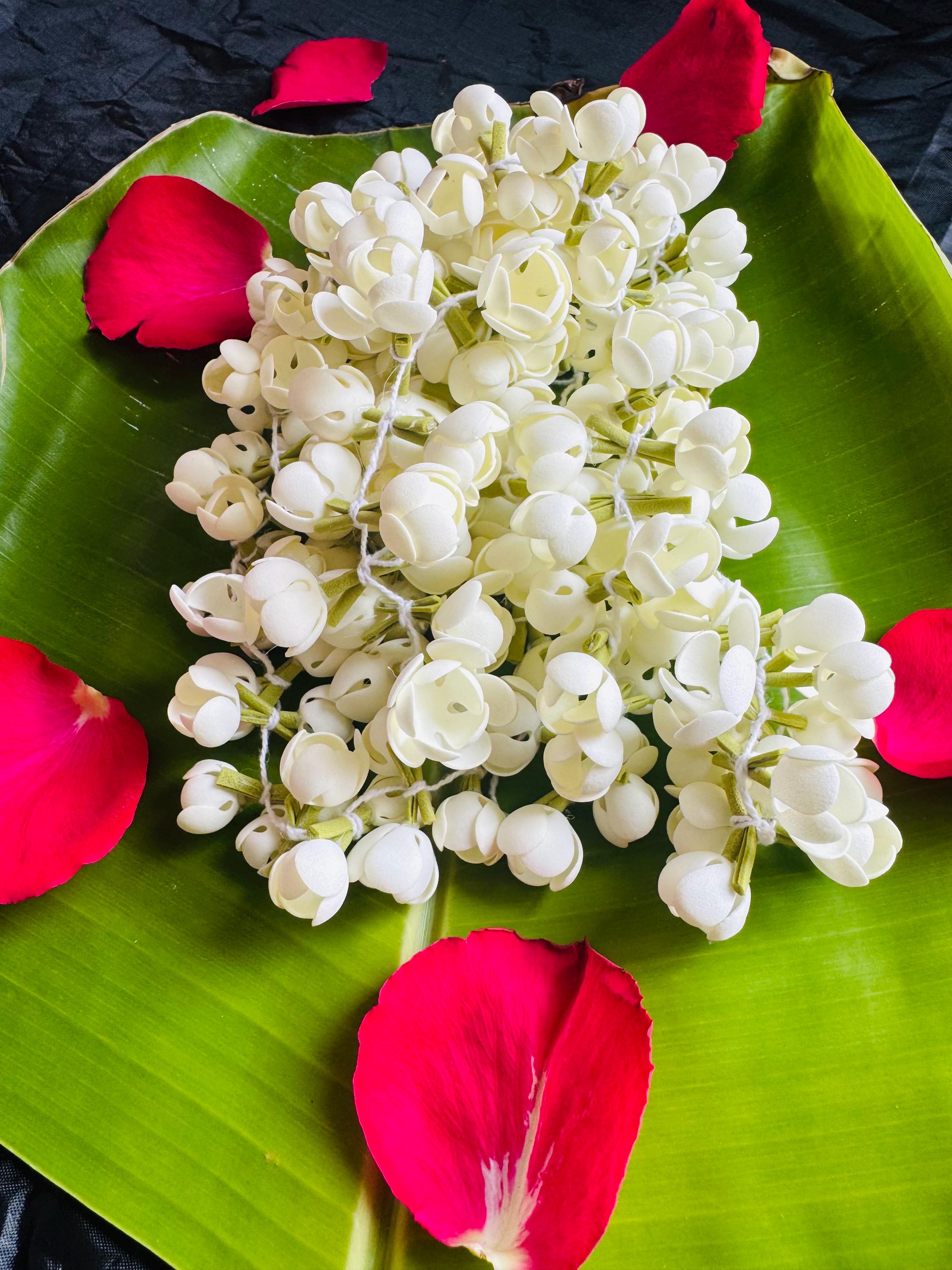 Artificial Mullapoo Fragrance Jasmine Flower Garland | Reusable