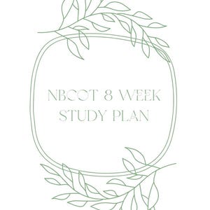 8-Week NBCOT Study Schedule