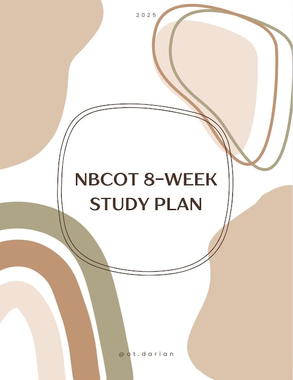 8-Week NBCOT Study Schedule PDF