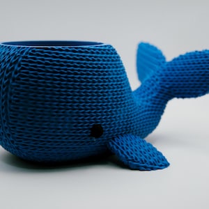 Whale Plant Pot – Small 3D Printed Succulent Planter