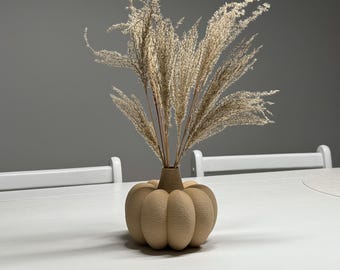 3D Printed Pumpkin Vase: Fall Decor Centerpiece