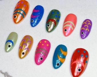 Fishing Lures Press-On Nails