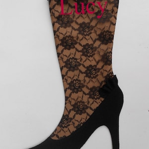 HI HEEL stockings with FREE embroidered name