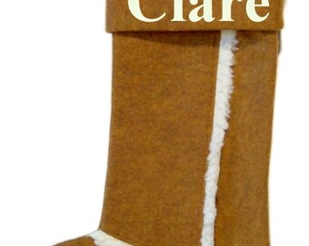 Winter boot holiday stockings with FREE embroidered names