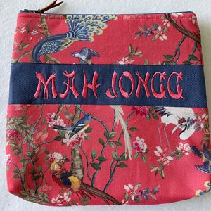 Mah Jongg Bags-exotic birds