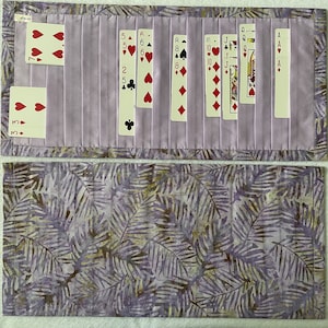 Card Mats/ Organizers- lilac/gold batik