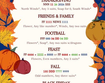Thanksgiving Mahjong Card2 - Mahjgiving Card - INSTANT DOWNLOAD