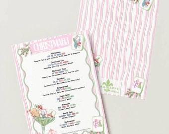 Christmas Mahjong Card - Christmahj Card - INSTANT DOWNLOAD