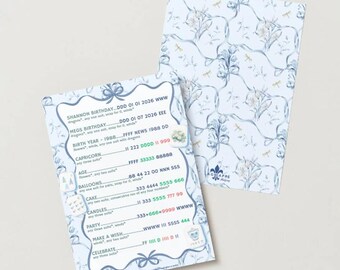 Custom Chinoiserie Mahjong Birthday Card and Birthday Invitation