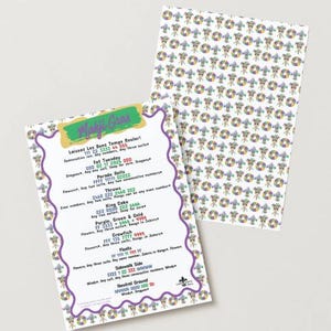 Mardi Gras Mahjong Card - INSTANT DOWNLOAD