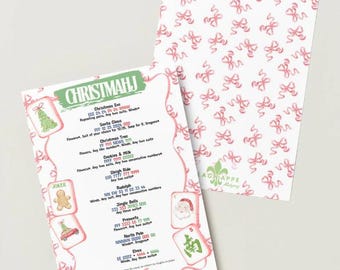 Christmas Santa Mahjong Card - Christmahj Card - INSTANT DOWNLOAD