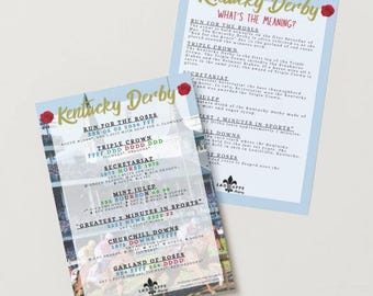 Tarjeta de Mahjong del Derby de Kentucky - DESCARGA INSTANTÁNEA
