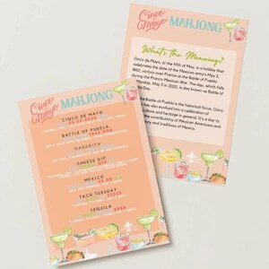 Carte de Mahjong Cinco de Mayo - TÉLÉCHARGEMENT IMMÉDIAT