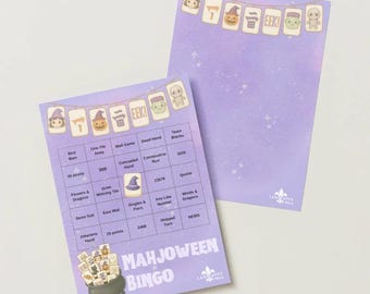 麻雀ビンゴカード：ハロウィン麻雀パーティーゲーム（即時ダウンロード）