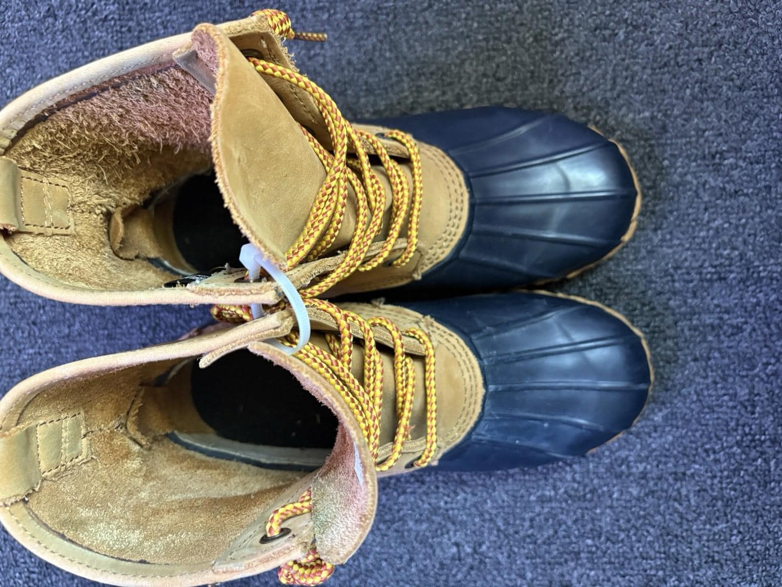 Cabelas Duck Boots Wemons Brown Steel Shank Lace up High Top  display picture 1