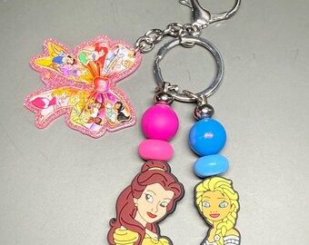 Princess beaded keychain