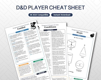 Resumen de las reglas de D&D en francés e inglés | Ayuda de juego | Dungeons & Dragons 5.5 2024 | Magia, acciones y equipo | Hoja de referencia del director de juego