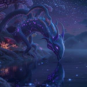 Alien creature | Surreal Sci-Fi Fantasy Landscape | Digital Download Wall Art