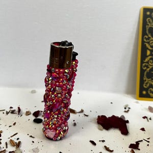 Love Hex - Pink Crystal Refillable Lighter | Handmade Bling Lighter