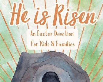 Printable He is Risen! Easter Devotional Scripture Cards for Kids and Families PDF Instant Downlaod