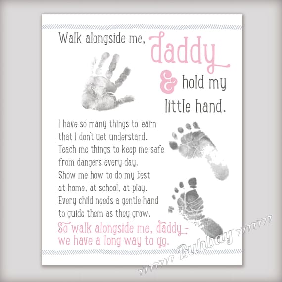 Father's Day Gift - Walk Alongside Me, Daddy Poem - Printable! - INSTANT DOWNLOAD - Gift from Baby to Daddy - DIY - Last Minute Gift