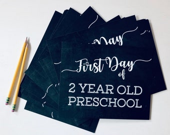 First Day of School - Last Day of School Photo Prop Signs | Pre-K to College Complete Set! | Includes 52 8"x10" Back to School Signs