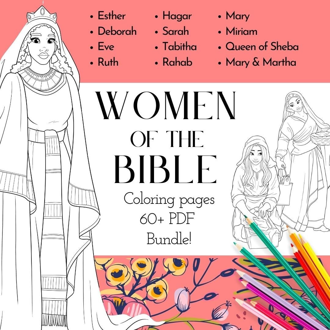 Personal Size Women of the Bible Coloring Book: 30 Women of the Bible to  Study and Color