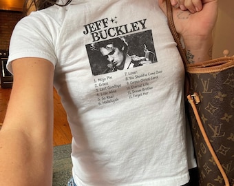 Vintage Jeff Buckley 1995 Music Tour Baby Tee - Role Model Shirt, Gift for Her, Music Lover Concert Shirt, 90s Trendy Baby Tee, Grace Album