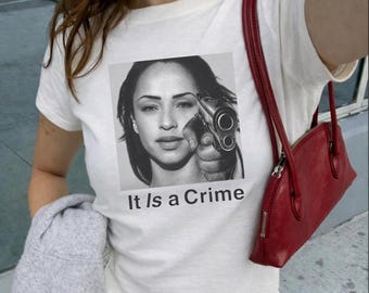 Funny It Is A Crime Baby Tee - Sade Love Deluxe T-Shirt, Promise Album Concert Tee, Vintage 90s Tour, Music Lover Shirt, Y2K Top, Retro