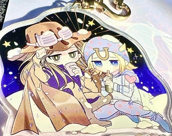 JJBA Gyjo under starry snowy skies Acrylic keychain