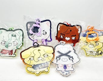 DCST Round and Fluffy animal keyrings