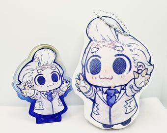 DCST Dr. Xeno squeaky plush & thick acrylic standee
