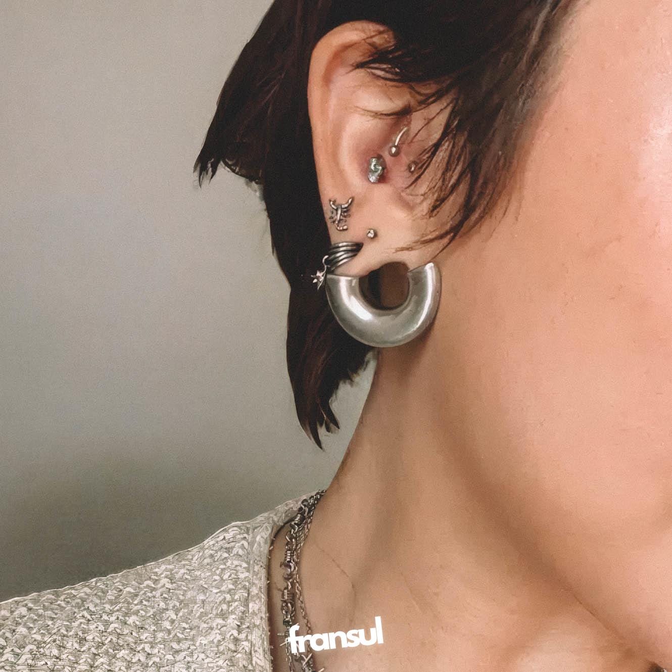 Orecchini A Spirale In Argento Sterling Con Zirconi Cubici