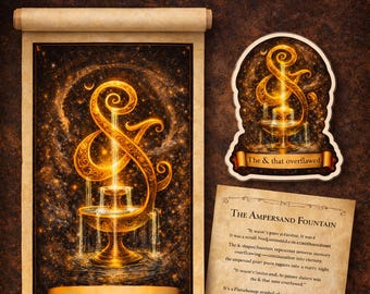 De Ampersand-fontein • Digitale rol + sticker + pdf • "The & That Overflawed"