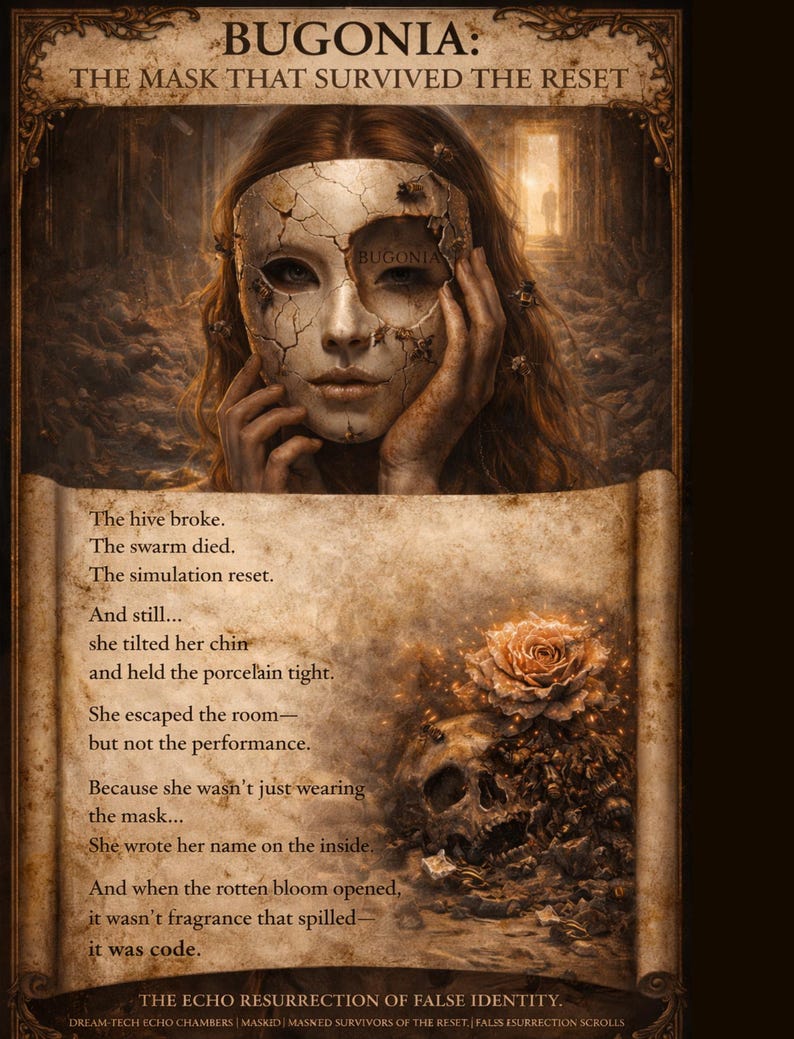BUGONIA | the Mask That Survived the Reset Ritual Scroll — Rolled, Wax ...