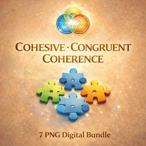 Cohesive • Congruent • Coherence Bundle | Sacred Scroll | Spiritual Alignment Art | Digital Download | Unity & Clarity Symbols
