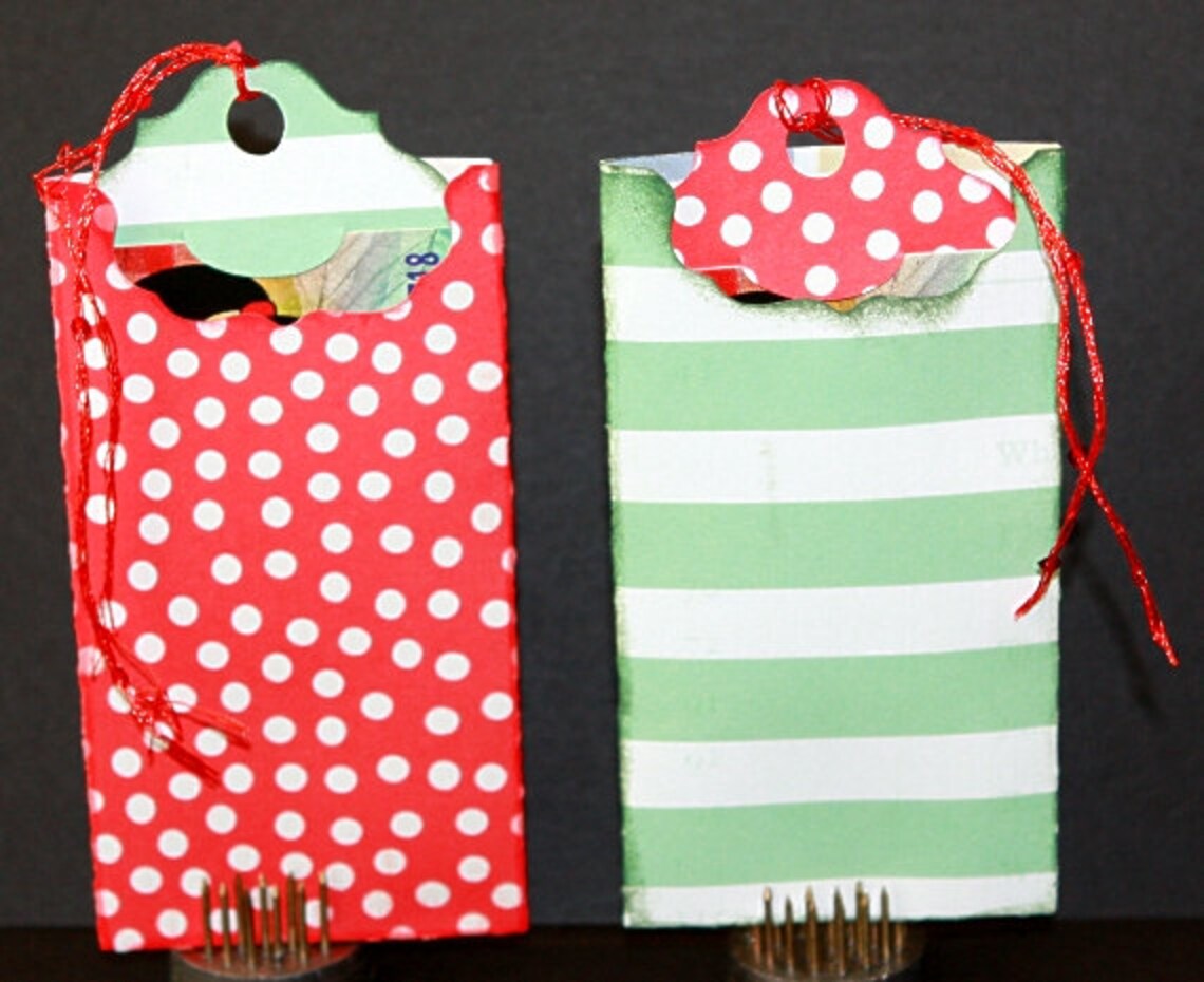 Gift Card Tag, Earring Tag, Tag Holder, Swirly Christmas Tree, SVG