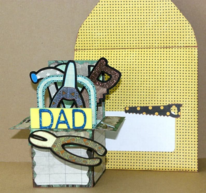 Download Father's Day Tool Box Card Kit SVG Cutting Files | Etsy