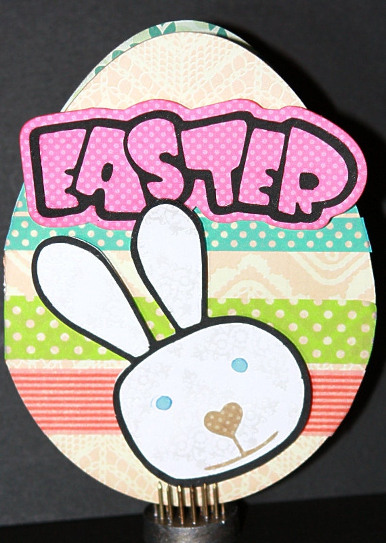 Download Easter Egg Bunny Card SVG Cutting File Kit | Etsy