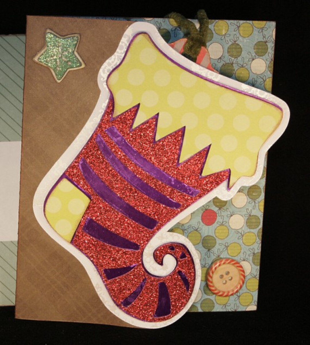 Christmas Stocking Gift Card Holder Earring Holder Etsy