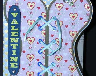 コルセット、レースアップ、バレンタイン、Be Mine、カード、SVG カッティングファイルキット