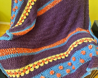 Hand Crochet Colorful Afghan