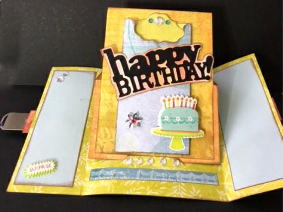 Download Happy Birthday Gate-Fold Pedestal Gift Card Holder Card ...