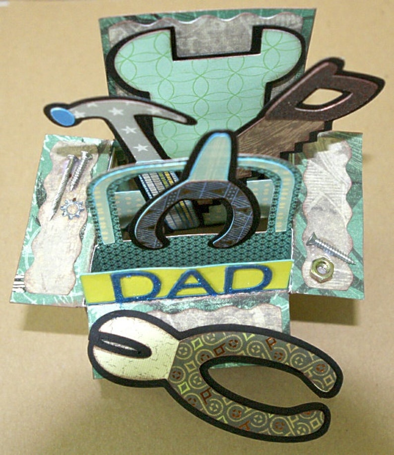 Download Father's Day Tool Box Card Kit SVG Cutting Files | Etsy