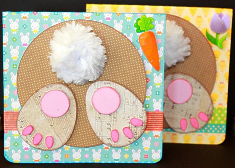 Bunny Butt Easter Card SVG Cutting File Kit | Etsy