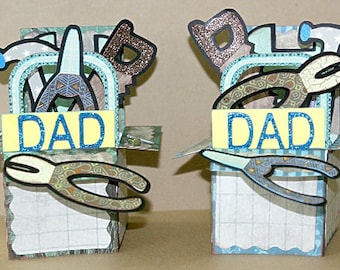 Father's Day Tool Box Card Kit, SVG Cutting Files