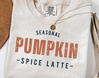 Pumpkin Spice Latte T-shirt, Fall Fashion Tee, Unisex Autumn Shirt, Cozy Seasonal Top, Fall Casual Shirt